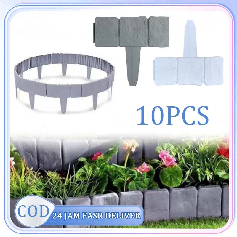 10pcs Pagar Mini Plastik Pagar Rumah Kecil Taman Minimalis Pagar Pagar Halaman Plastik