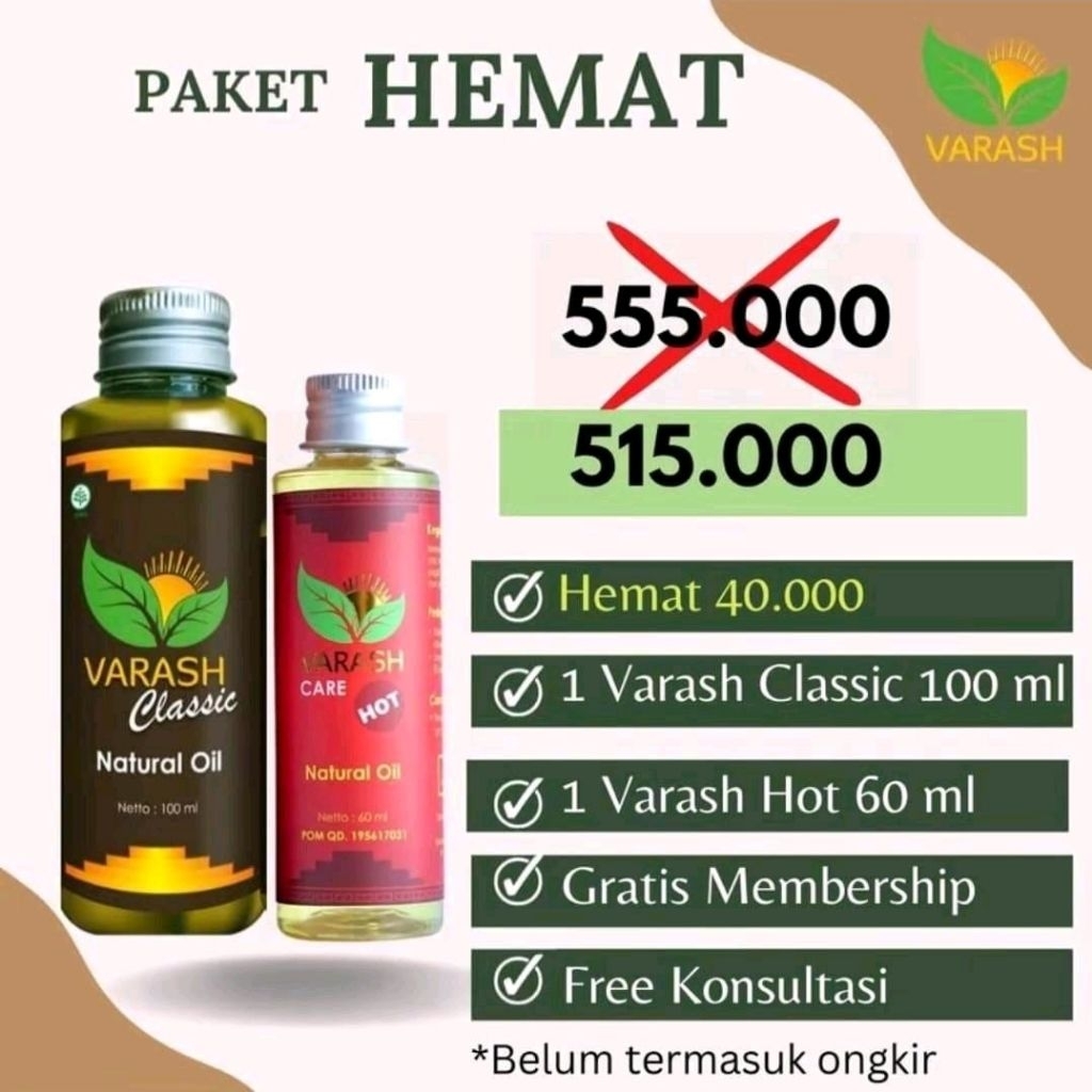paket Varash Classic dan Varash Care hot