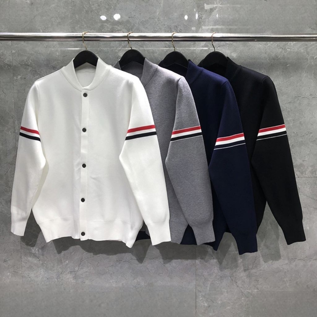 Jaketin Aja - CARDIGAN Pria Wanita Big Size ( S - 6XL ) Jaket Cardi THOM STRIP Korean Ulzzang Style 