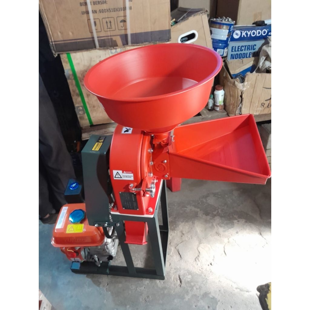 meain giling tepung disk mill 9-21 okinawa + mesin bensin gx 200