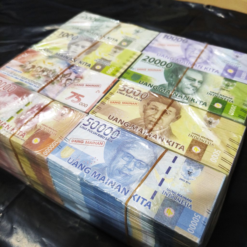 ISI 8000 LEMBAR MAINAN UANGAN ANAK / NOMINAL LENGKAP / GROSIR