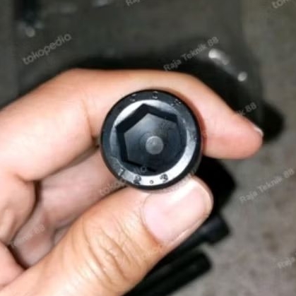 Baut L + Mur baja m8x150 full drat, kunci L6