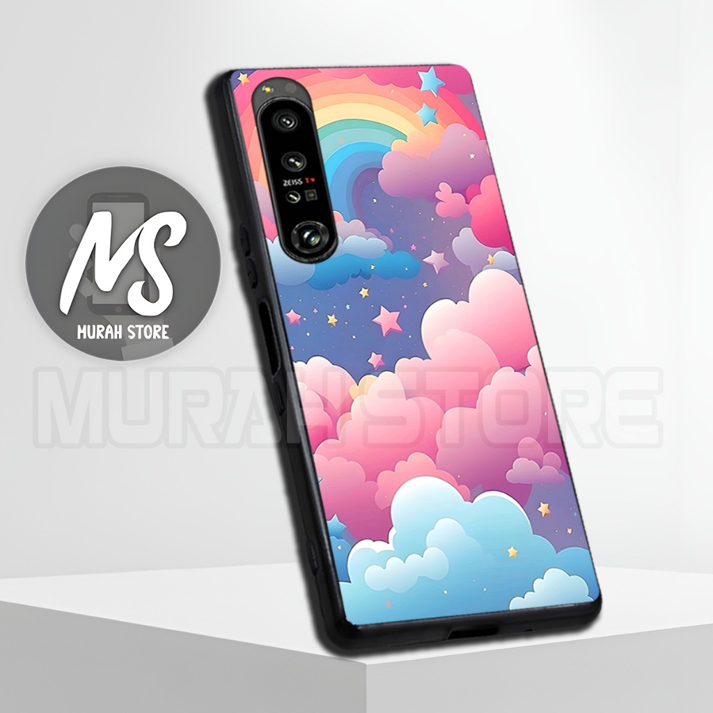 MS30/ Softcase Karet  SONY XPERIA 1 MARK 2/ MARK 4/ XPERIA 5 MARK 3 / Motif Awan / Casing HP / Silik