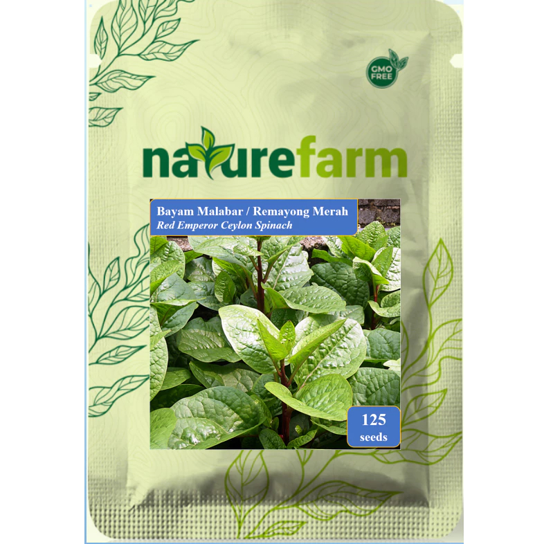 Naturefarm - Benih bibit Bayam Malabar/Remayong Merah