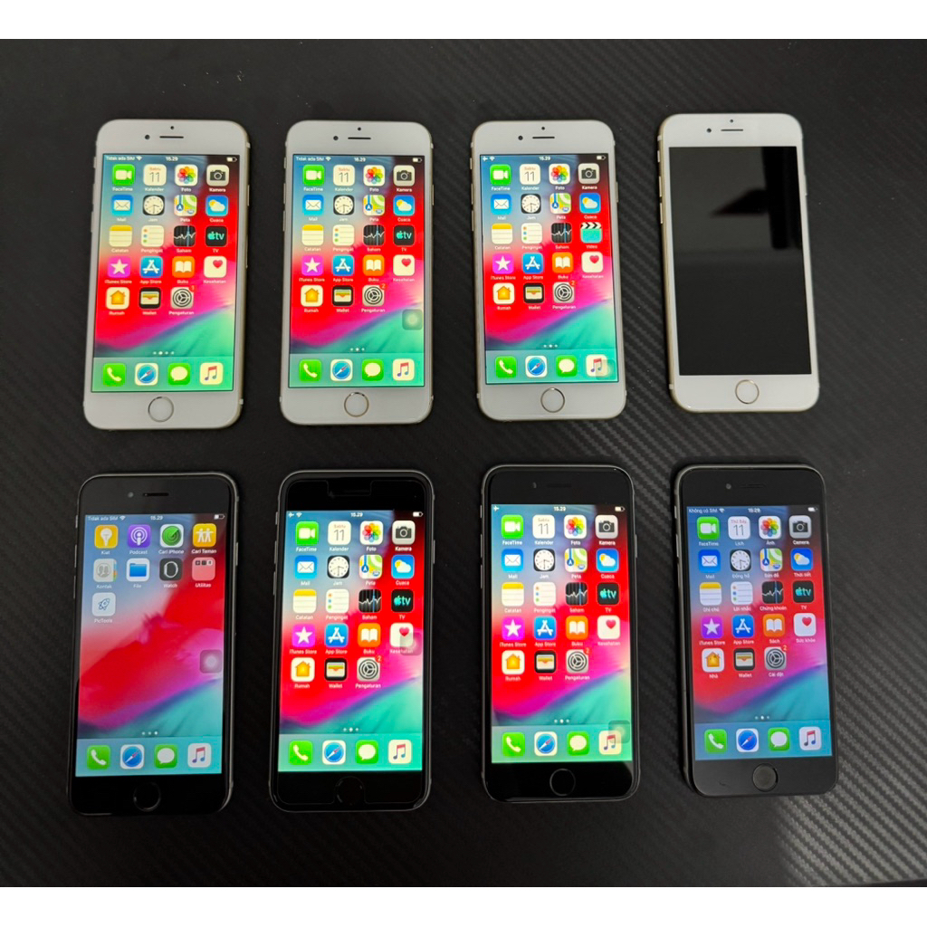 Hp iPhone IP Serie 6g/ All Oprator / 16gb,32gb,64gb dan 128gb Normal Mulus, iOS 12.5.7, iCloud Koson