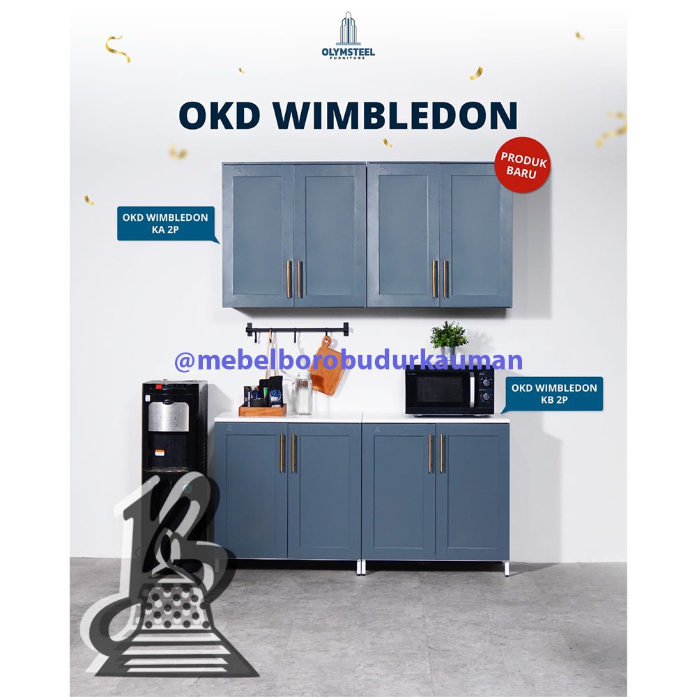 OLYMSTEEL - OKD WIMBLEDON KITCHEN SET BESI/BUFET DAPUR BESI/RAK DAPUR BESI/SIDEBOARD