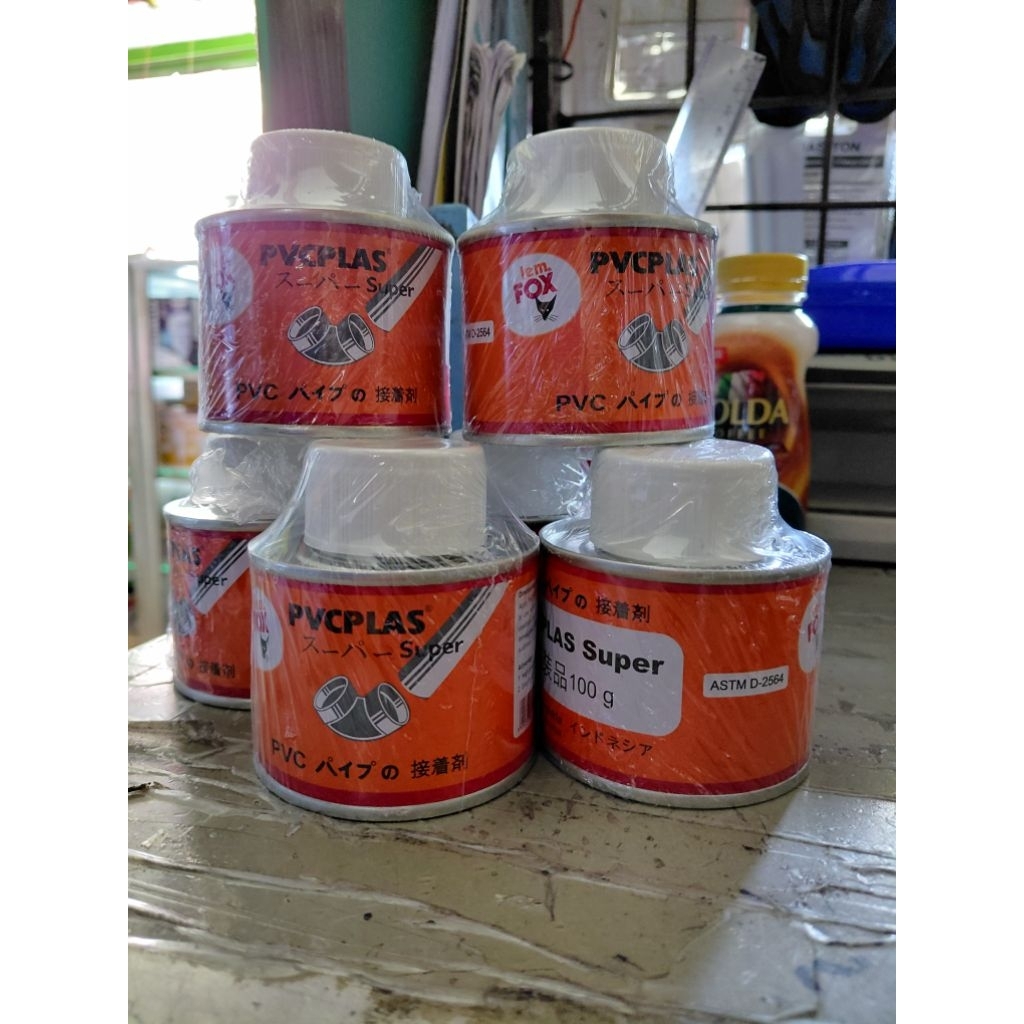 Lem FOX PVCPLAS | Lem PVC Kaleng 100g