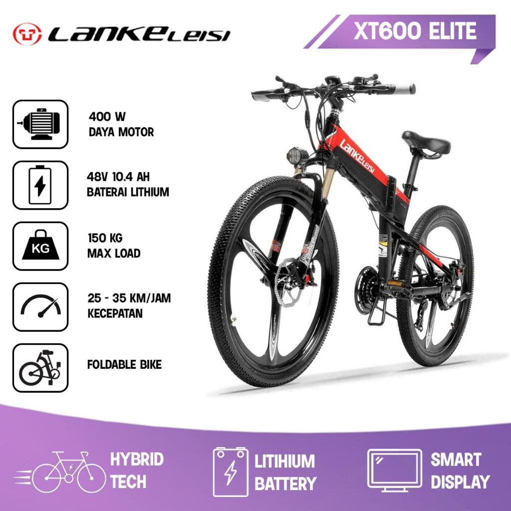 Sepeda Listrik Lipat Smart Moped Elektrik Lankeleisi XT600 Elite Tekonologi Hybrid
