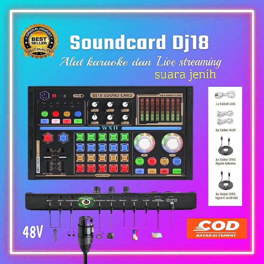 SOUNDCARD DJ18 ALAT LIVE STREAMING DAN KARAOKE SUARA JERNIH