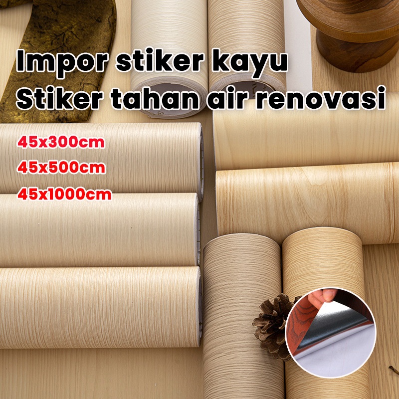 【profesional】stiker pvc motif kayu stiker meja kayu stiker lemari kayu stiker almari kayu