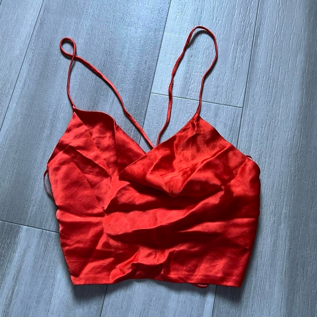 ZARAA BACKLESS ORANGE TOP [PRELOVED]