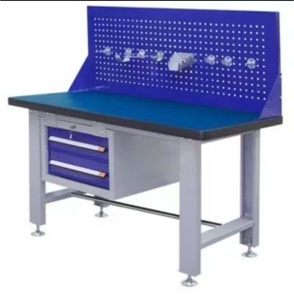 Meja Kerja Steel, Meja Kerja Teknisi, Meja Workhsop 150x60x150