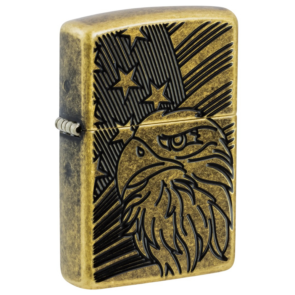 ZIPPO 46862 EAGLE AND FLAG {ORIGINAL 100% MADE IN USA}