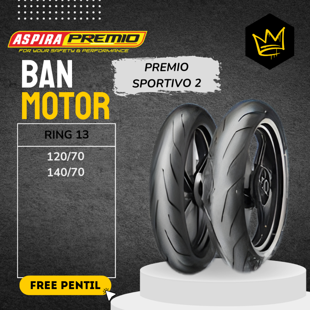 Aspira Premio Sportivo 2 120/70 140/70 R13 - Ban Motor Aspira Premio Ring 13