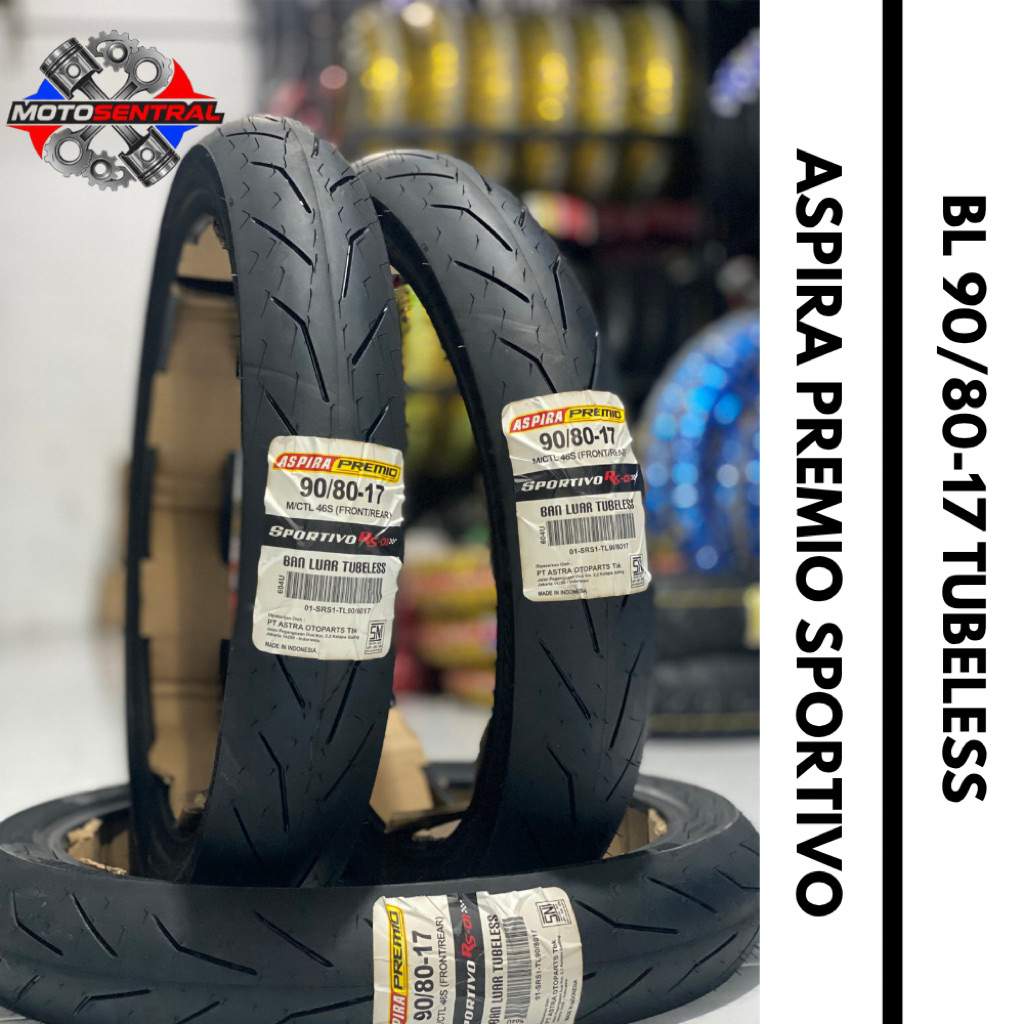 Ban Luar Aspira Sportivo 90/80-17 Tubeless