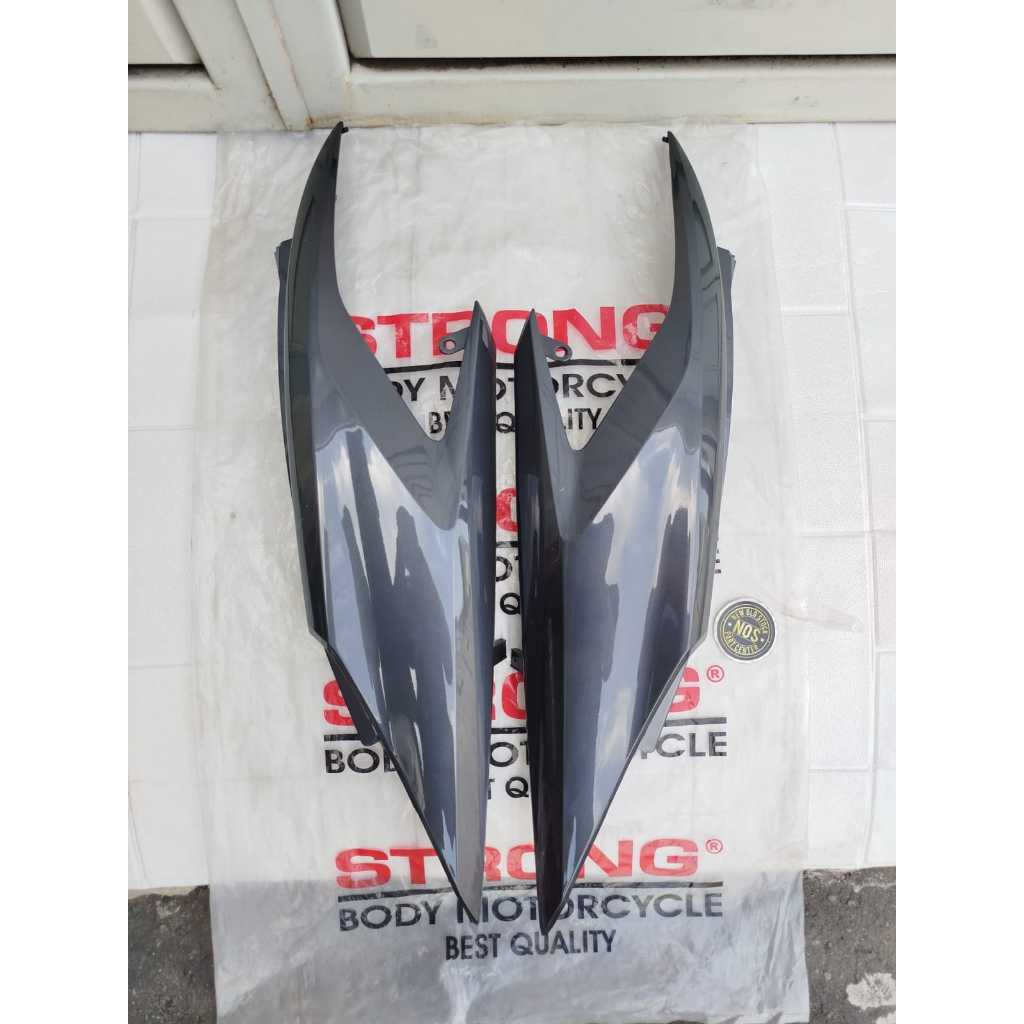 COVER BODY BODI TEBENG TEDENG SAMPING SET KANAN KIRI ABU ABU TUA GELAP DARK GREY VARIO TECHNO 110 OL