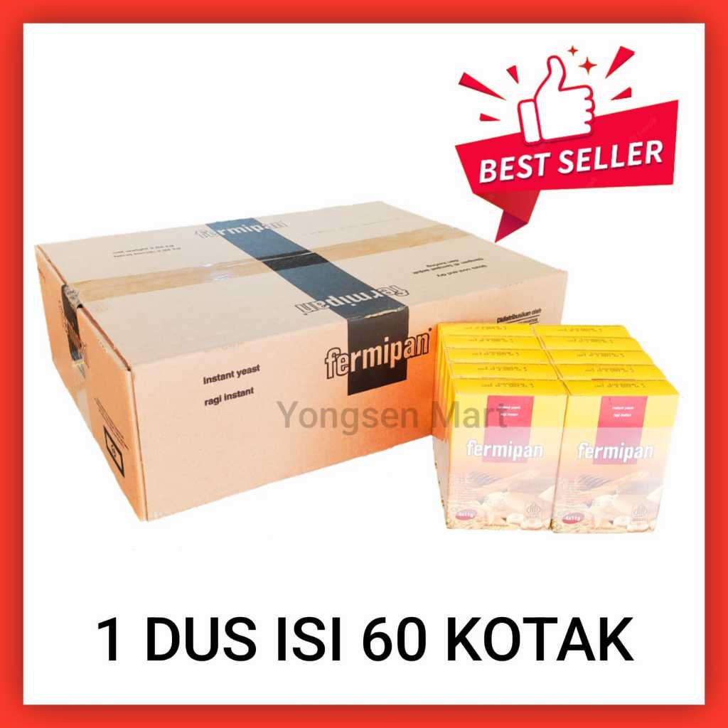 fermipan sachet ragi instant dus 60 kotak x 4pcs