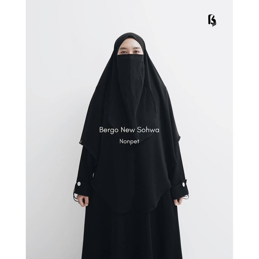 Bergo New Sohwa Nonpet Bahan Bonanza Lembut Folwy Adem for Daily Hijab Wanita Modern