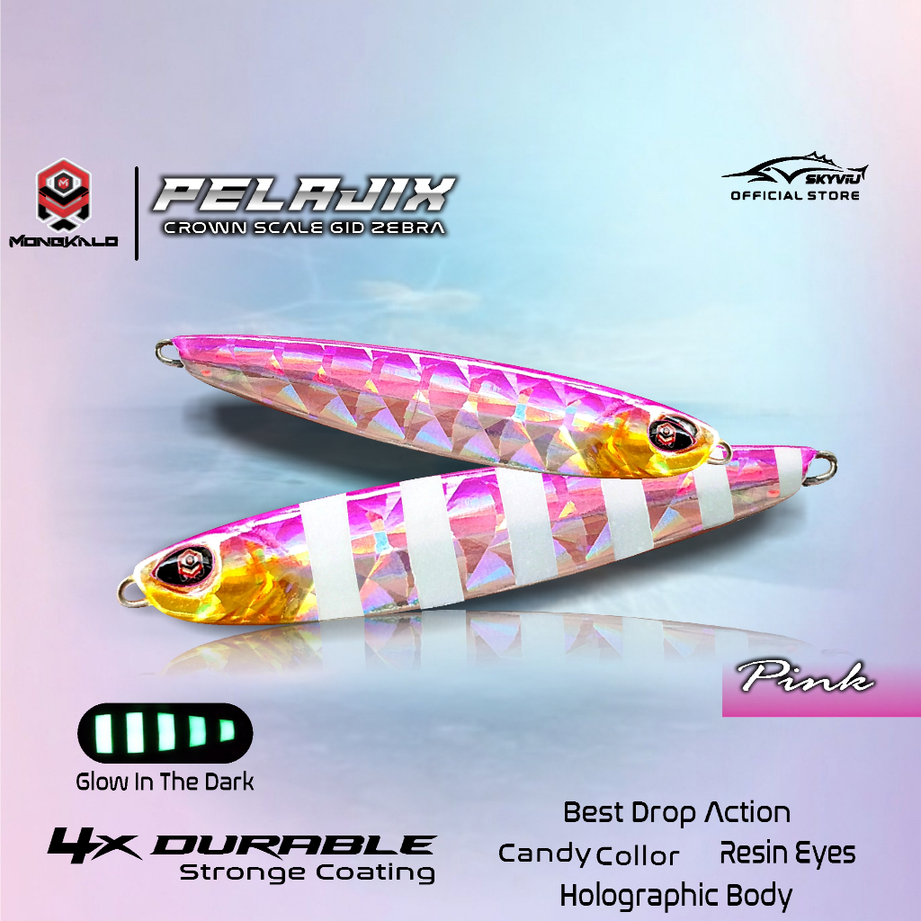 Mongkalo Pelajix Kipas GID-Zebra noMotif Candy 30 Pink