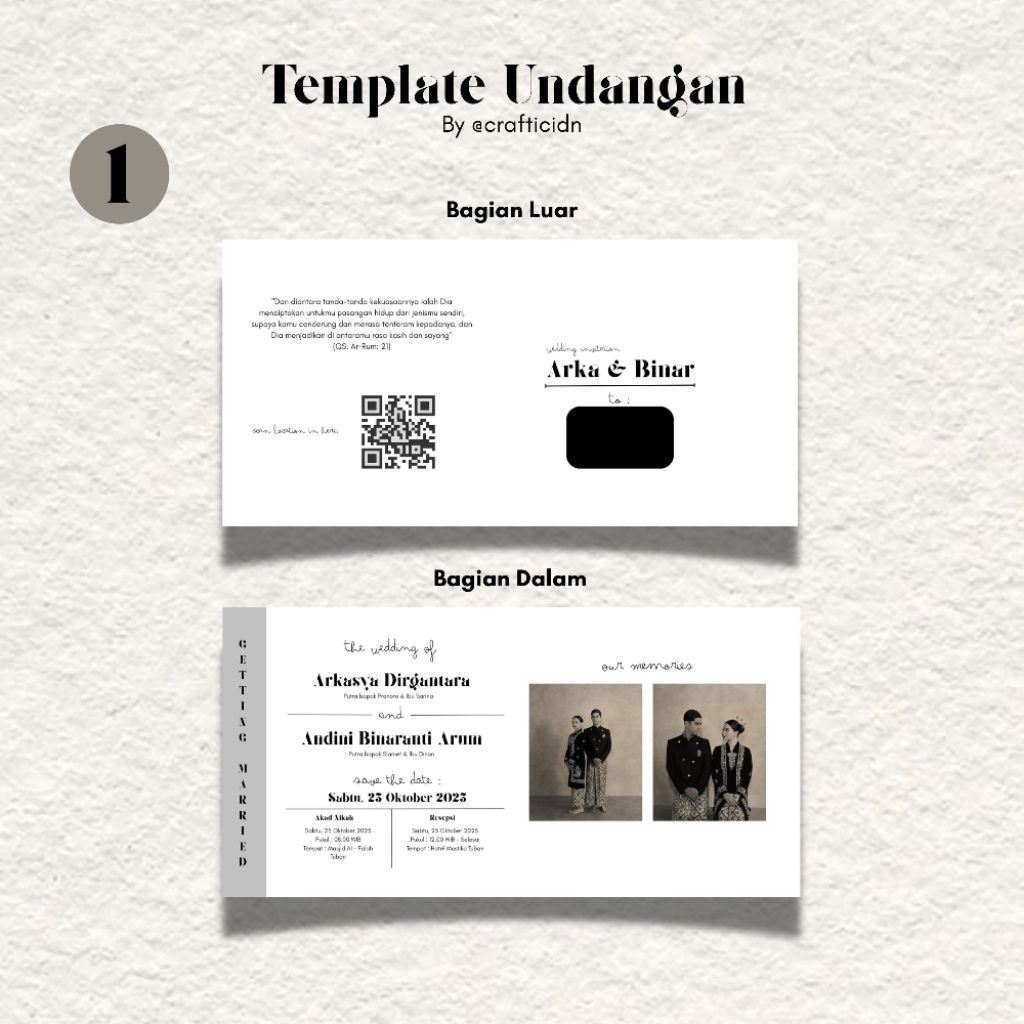 Undangan Desain Simple Minimalis Murah