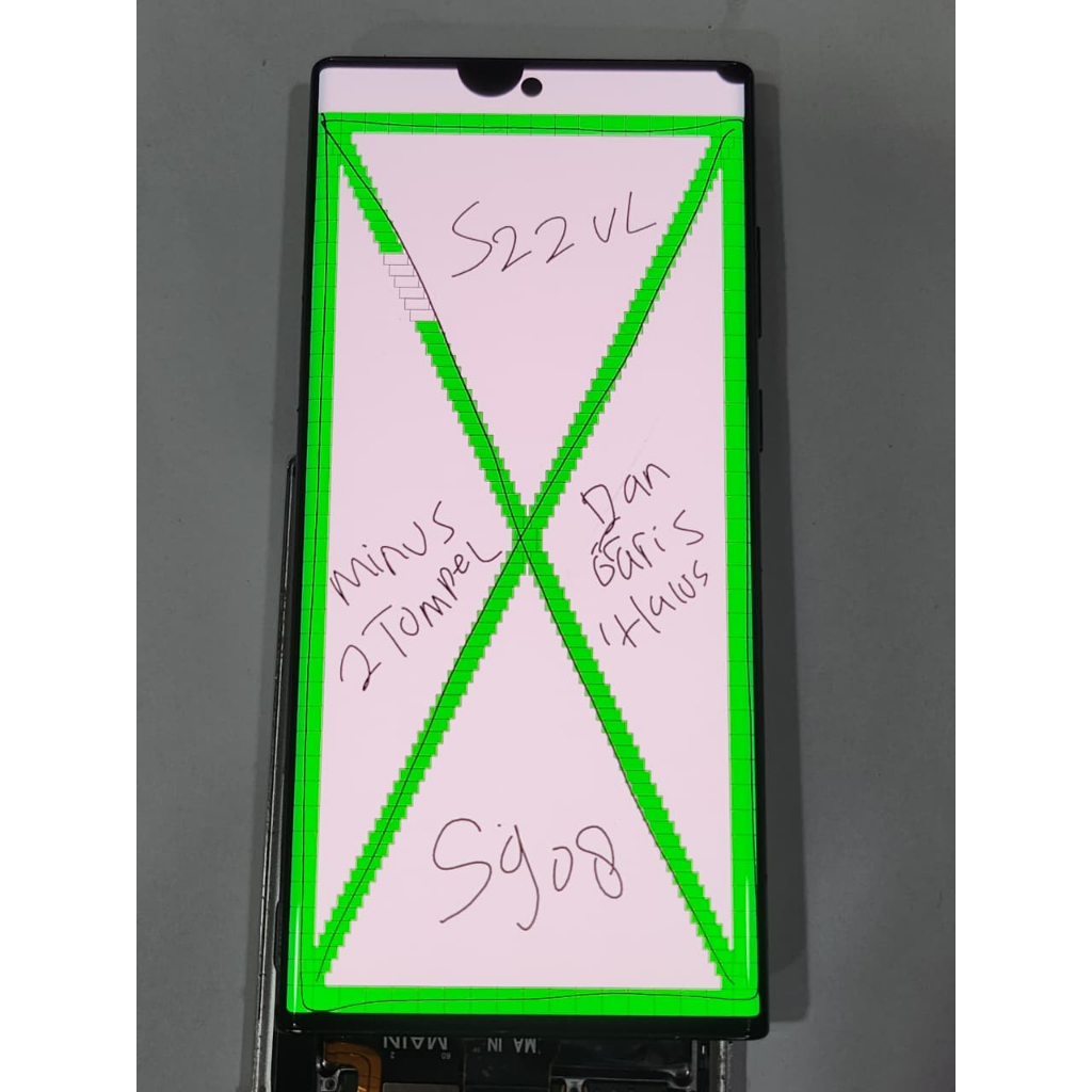 LCD SAMSUNG GALAXY S22 ULTRA - S908 ORIGINAL COPOTAN MINUS 2TOMPEL+GARIS 1HALUS