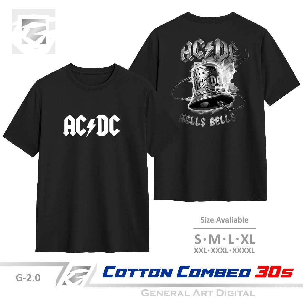 Baju Kaos ACDC HardRock T-shirt Pria wanita kaos band ACDC Rock