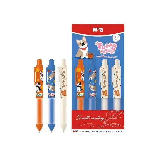 TBMO M&G PENSIL MEKANIK 0.7mm 0.5mm PUPPY PARTY AMP39972/AMP39971