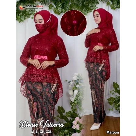 Atasan Aurora Tulle Bordir / Kebaya Aurora Mewah / Kebaya wisuda / Kebaya Kondangan / Kebaya Modern