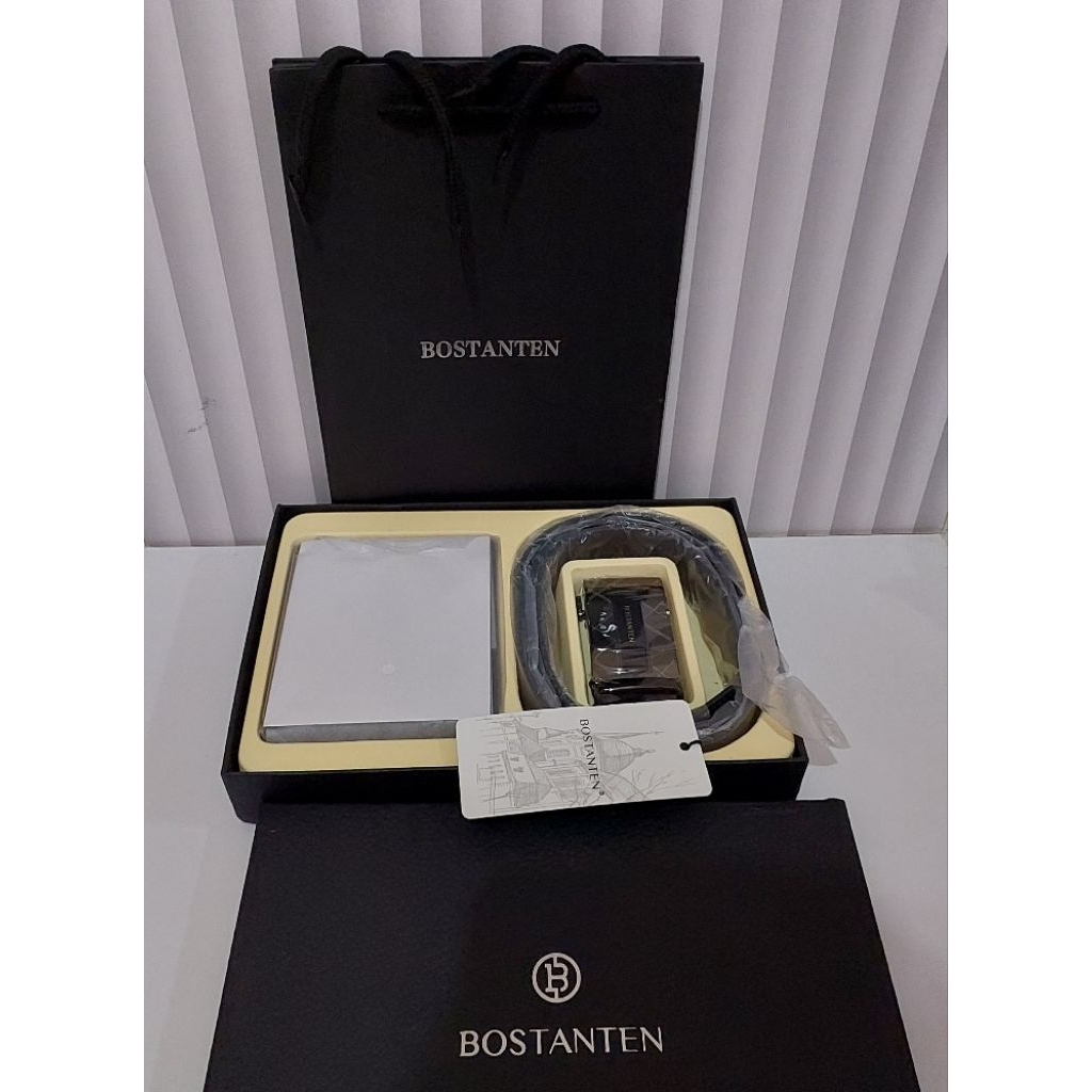 1 set Dompet + Ikat Pinggang Lengkap paperbag Bostanten New