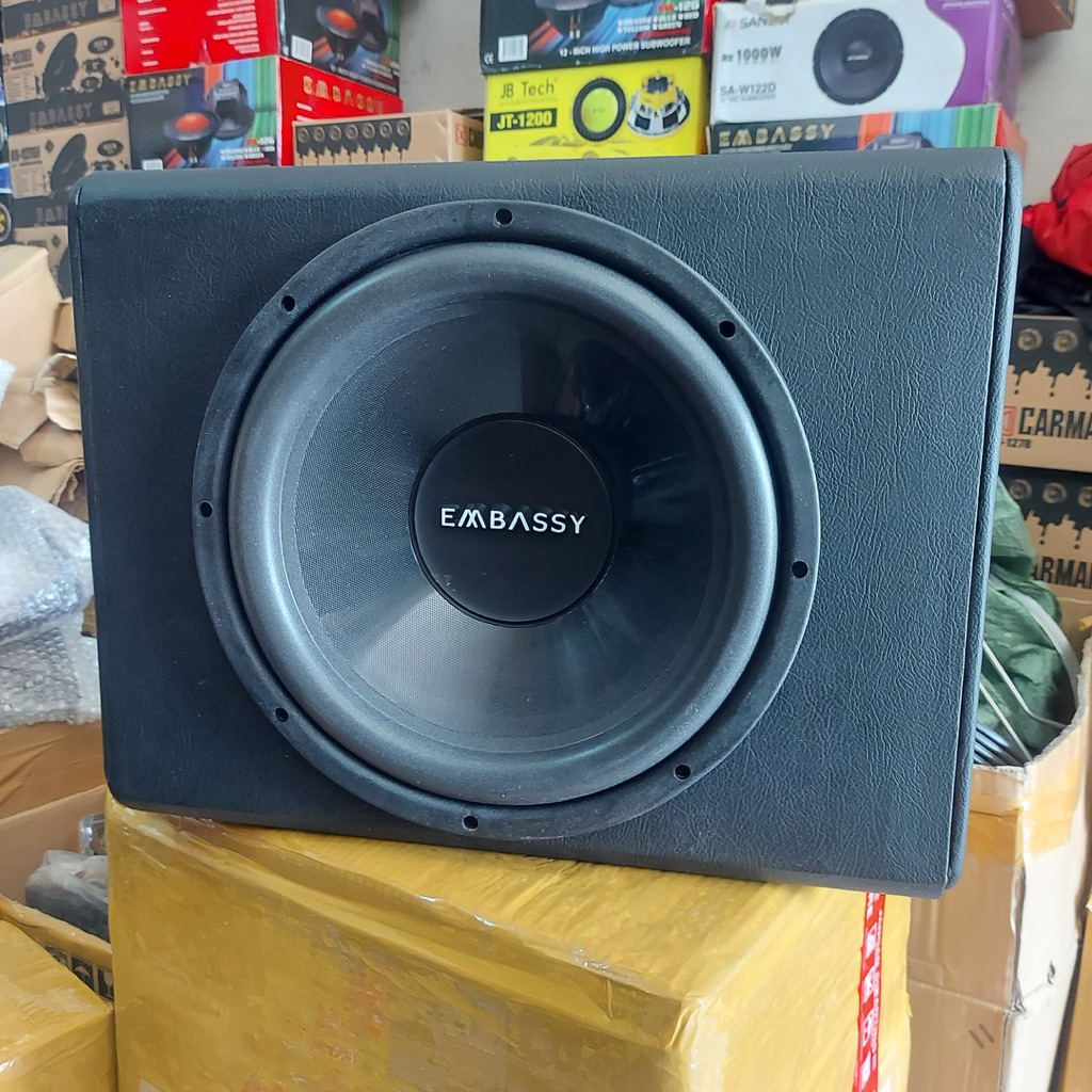 Subwoofer 12inch Embassy ES-1277J plus Box Subwoofer MDF 12inch Universal (pasif)