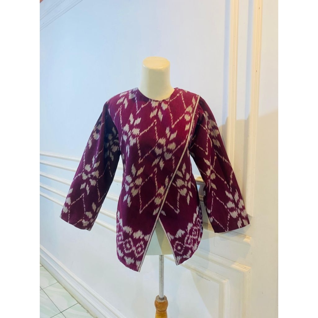 blouse tenun terbaru kamila ethnic tenun motif lombok ntb