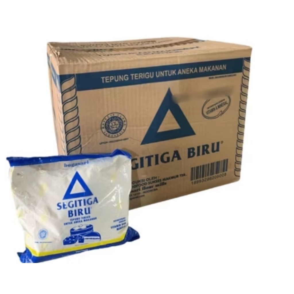 Tepung Terigu Segitiga Biru 1Dus isi 20 Bungkus @500gr