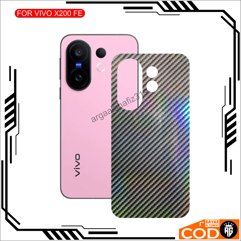 PROMO Graskin Carbon VIVO X200 FE Terbaru Anti Jamur Pelindung Belakangan HP