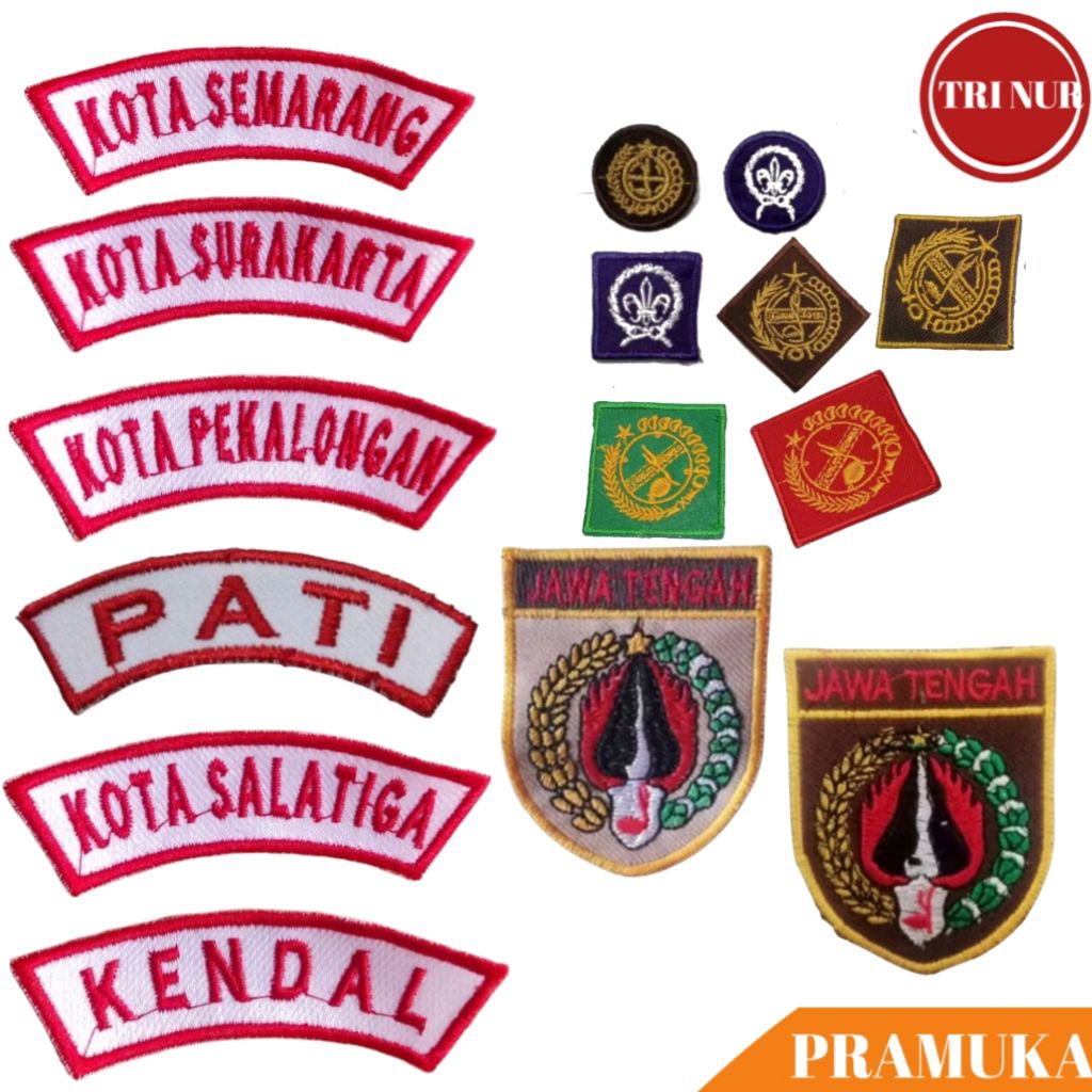 Bed Kwarda & Kwarcab Pramuka Jawa Tengah Bordir / Bed Lokasi Kwarcab Pramuka Kwarda Jawa Tengah / Ba