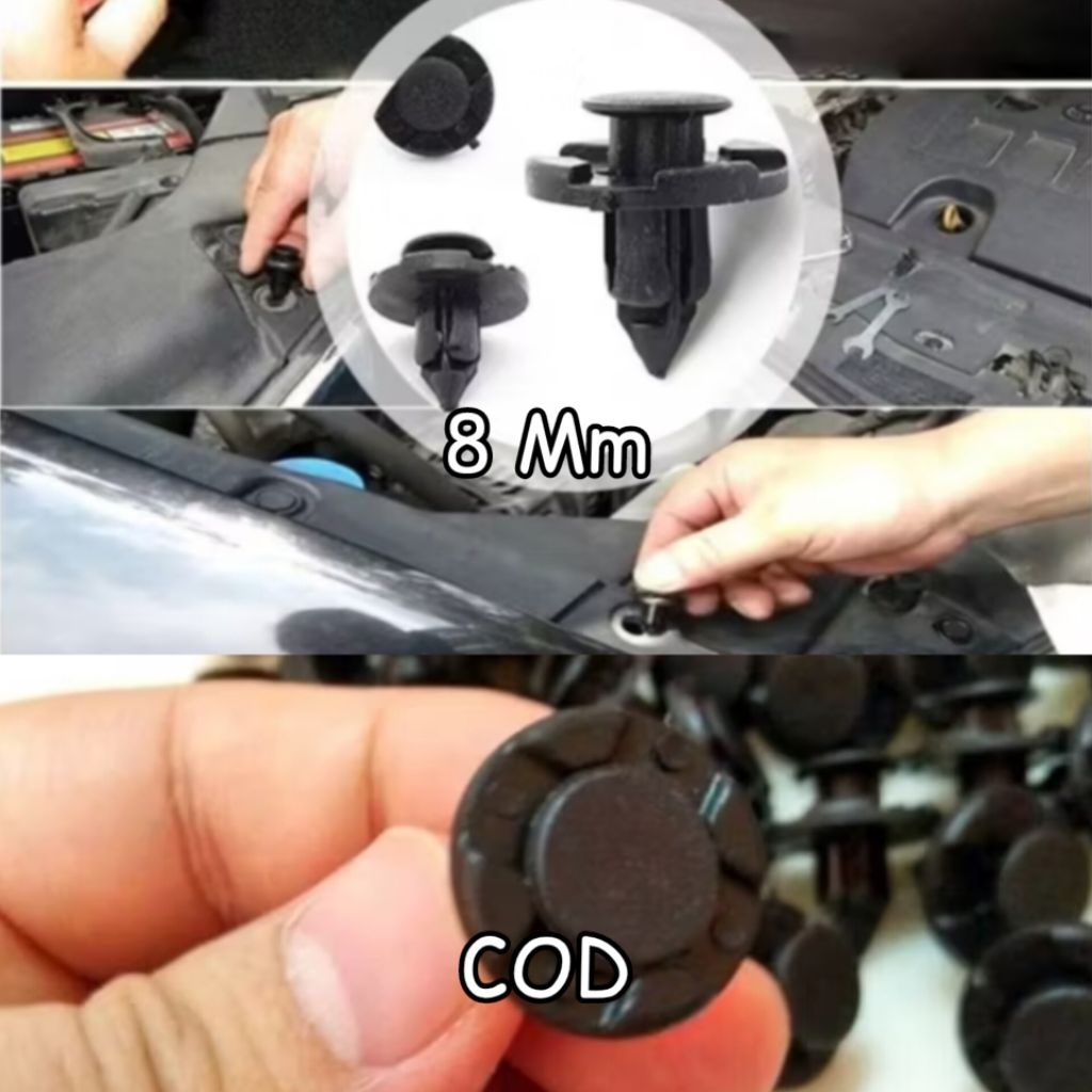 KLIP KANCING MOBIL UNIVERSAL UNTUK DOOR TRIM BUMPER LINERR FENDER / KANCING KLIP BUMPER SPAKBOR KEND