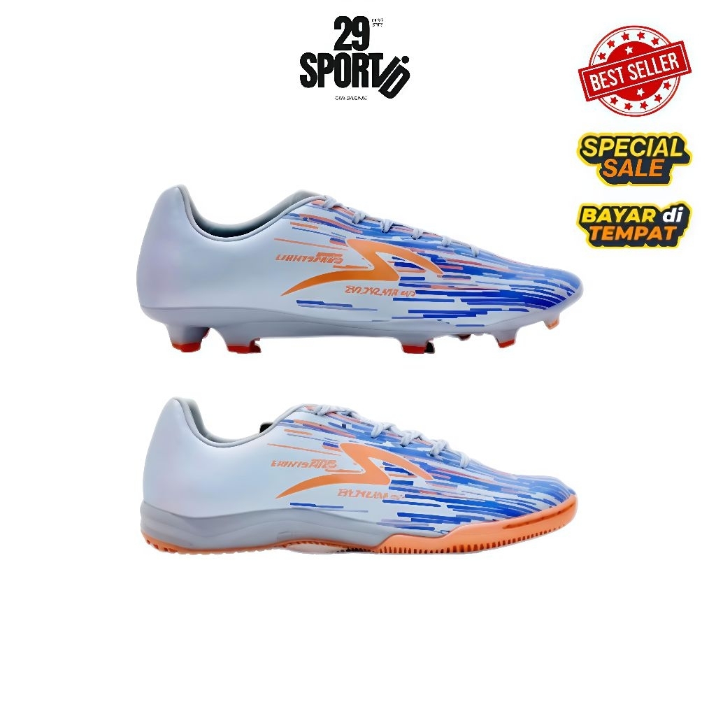 SEPATU BOLA DAN FUTSAL SPECS ACC LIGHTSPEED REBORN ORIGINAL - GLACIER GREY/DESSERT FLOWER
