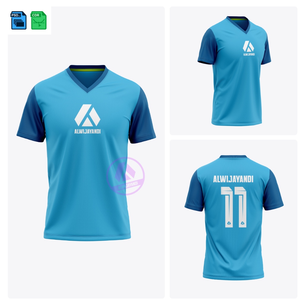 MOCKUP JERSEY V-NECK PENDEK MANTAP // PS CDR