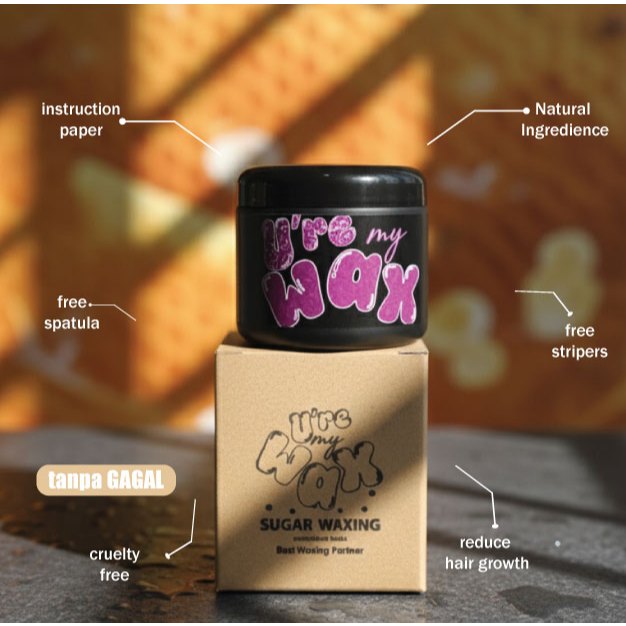 ORIGINAL YOU ARE MY WAX MURAH SUGAR WAXING YOU WAX US 450gramSUGAR WAXING PREMIUM 450g + free spatul