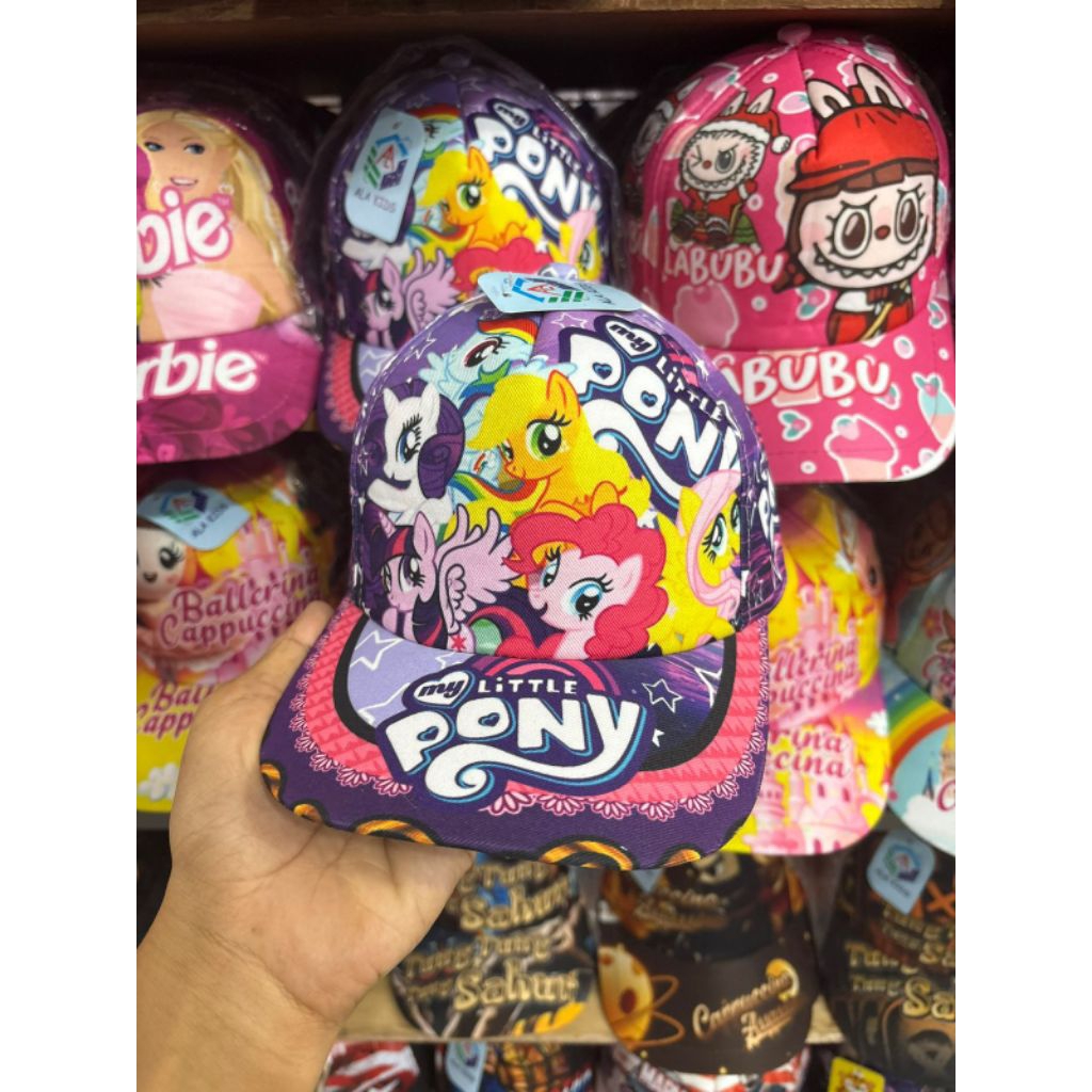 Topi anak bisbol karakter kuda poni my little pony fullprint