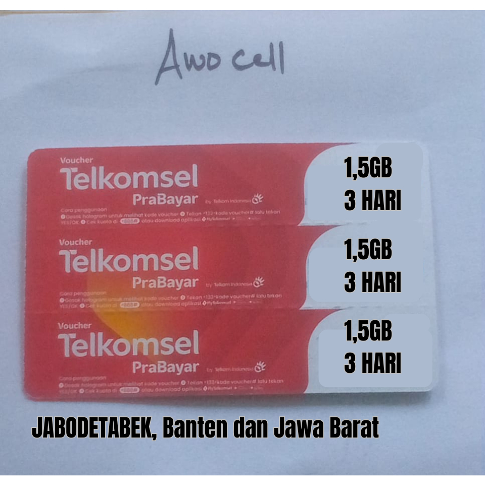 VOCER TELKOMSEL 1,5GB 3HARI