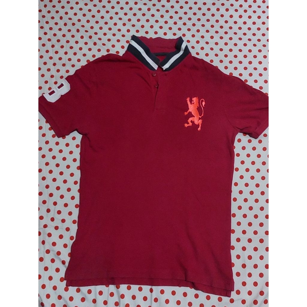 2 Polo Giordano Vintage Original Size S Merah & Hitam
