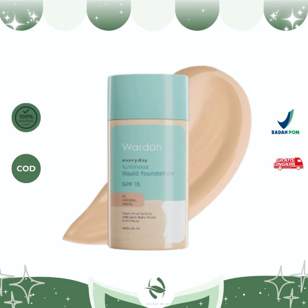 WARDAH  Everyday Luminous Liquid Foundation - Alas Bedak Cair