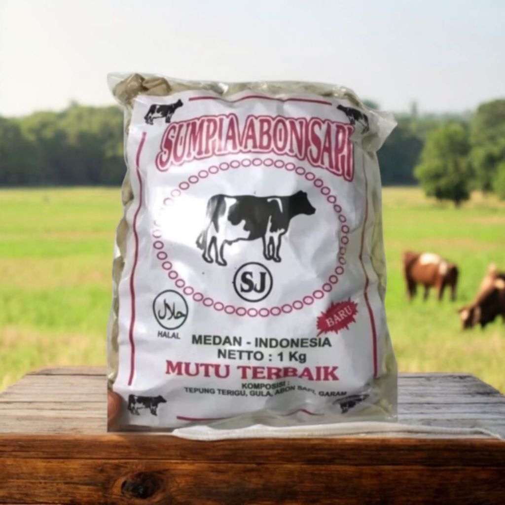 Sumpia Lumpia Abon Sapi Mentah Cap SJ 1 Kg Berkualitas Halal