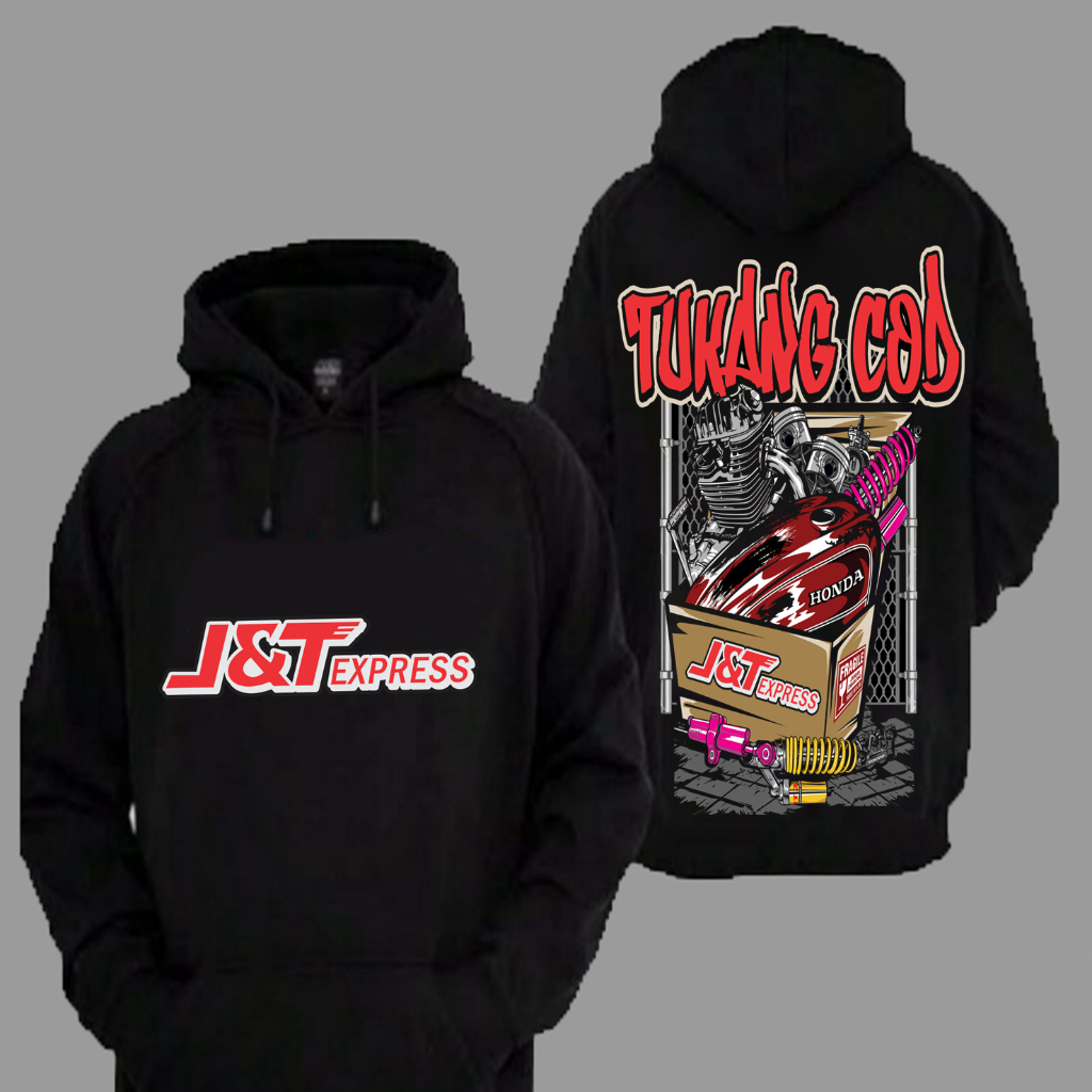 Sweater Hoodie Distro Tukang COD JNT Express Honda Paket Premium Terbaru
