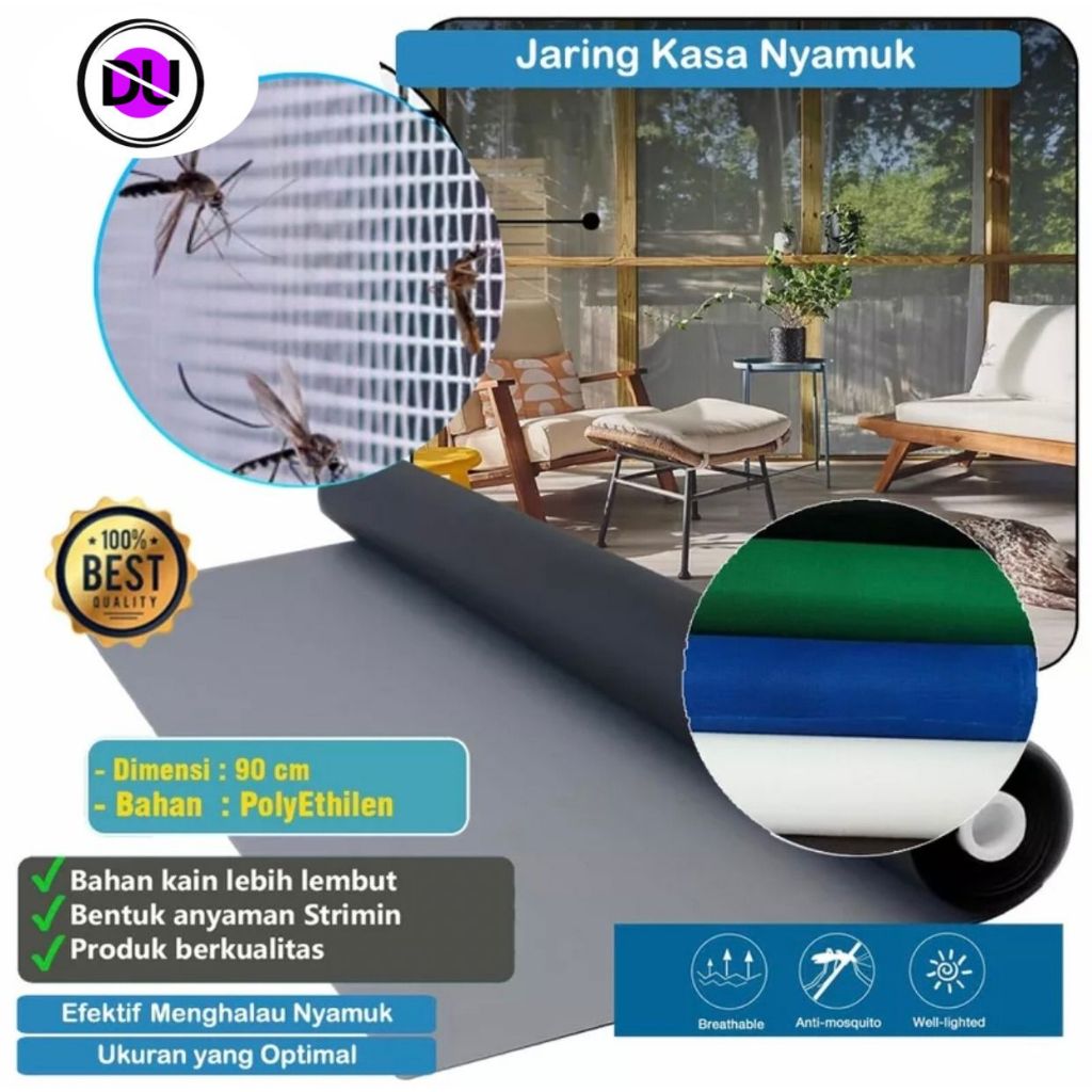 Kasa Nyamuk Anti Serangga Ventilasi Udara Terjaga Kasa Nyamuk Jaring Permeter Kain Kawat Strimin Nya