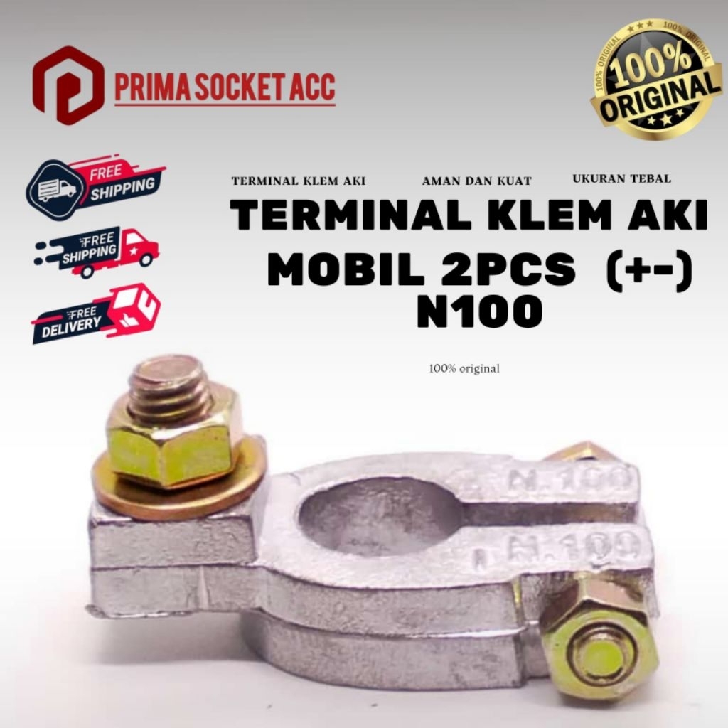 Terminal Klem Aki Mobil / Kepala Aki Mobil Ukuran N40 N50 N100 N200