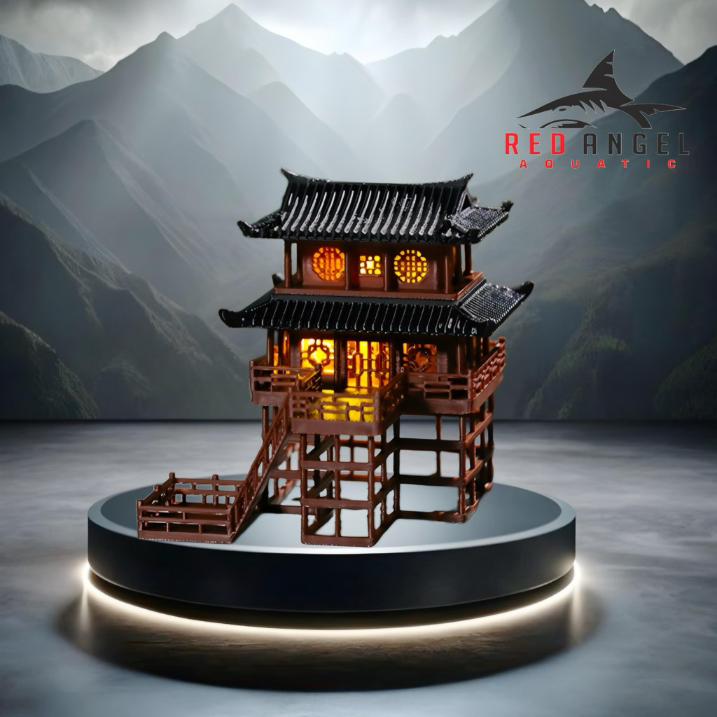 MINIATUR RUMAH KUIL BERLAMPU HIASAN AQUASCAPE DIORAMA