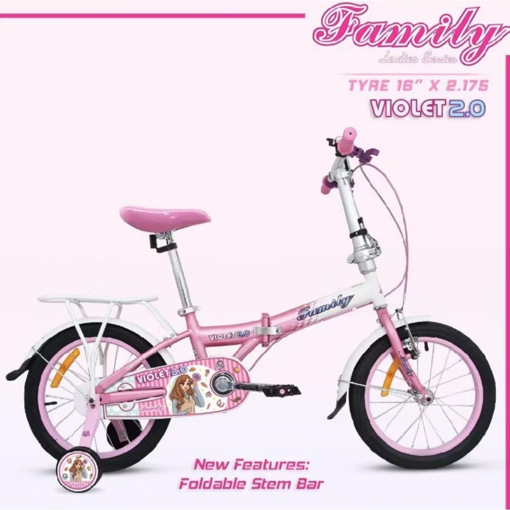 Sepeda Lipat Anak Family 16 inch Violet