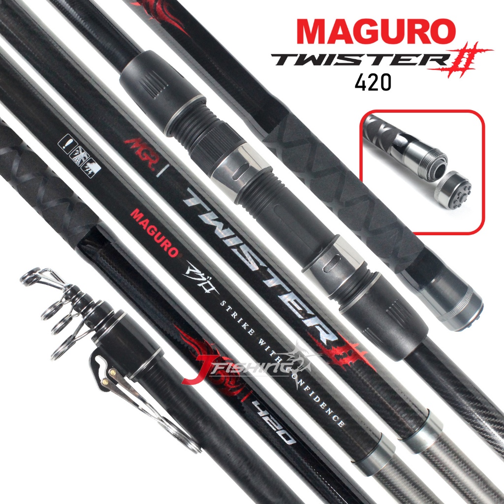 Joran MAGURO TWISTER II | 270 s/d 420 | Antena | Teleskopik | Surf Casting | Kolam Sungai Danau Laut