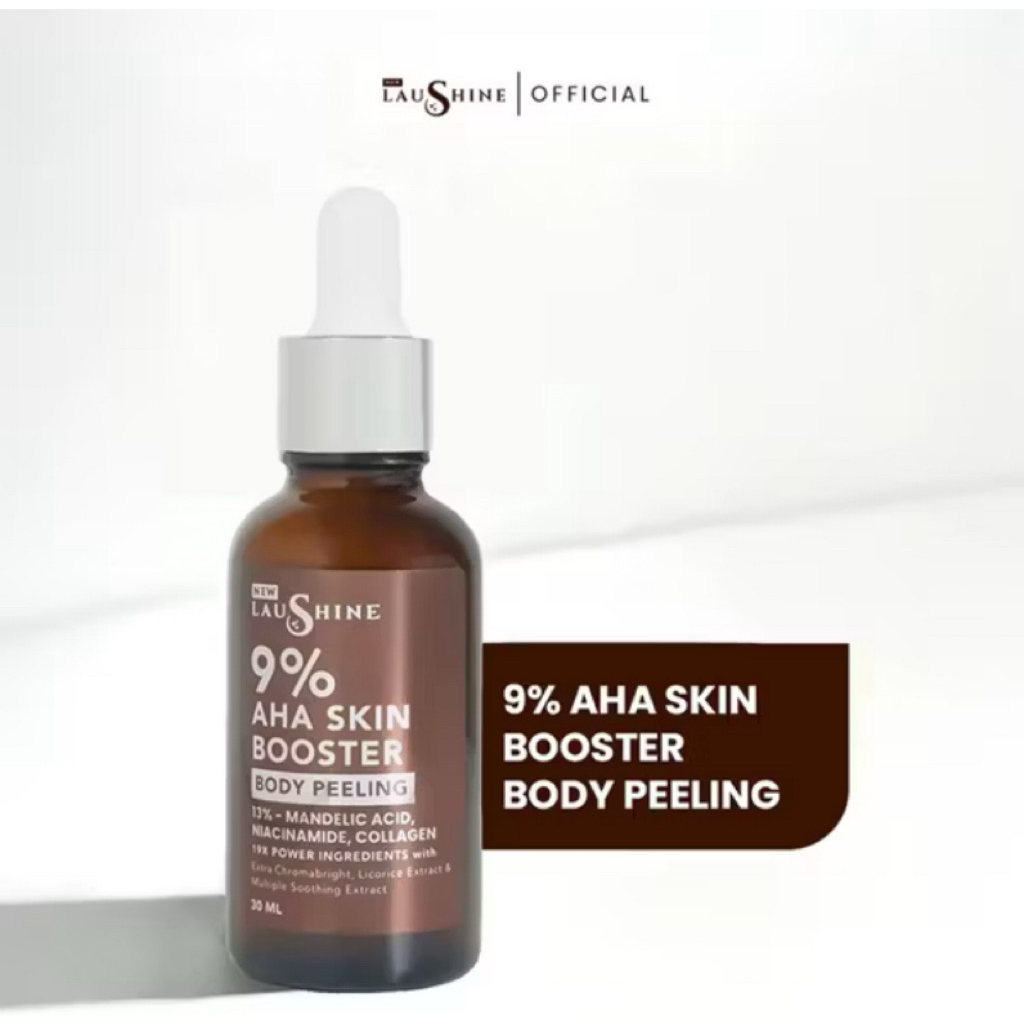 [PRELOVED] LAUSHINE SKIN BOOSTER BODY PEELING 9% AHA MANDELIC ACID SERUM PENGELUPAS MENCERAHKAN MENG